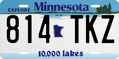 MN license plate 814TKZ