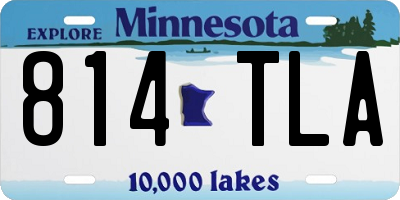 MN license plate 814TLA