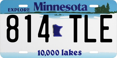MN license plate 814TLE