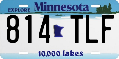 MN license plate 814TLF