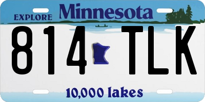 MN license plate 814TLK