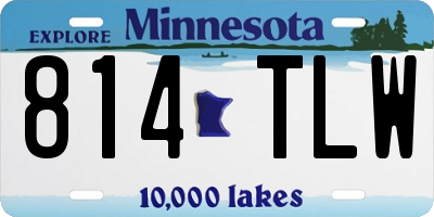 MN license plate 814TLW