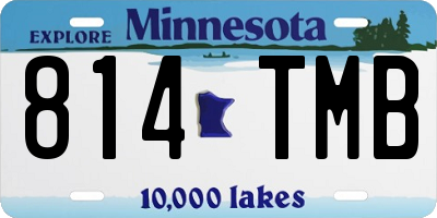 MN license plate 814TMB