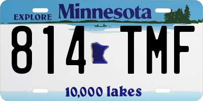 MN license plate 814TMF