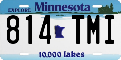 MN license plate 814TMI