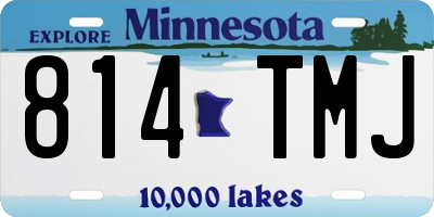 MN license plate 814TMJ