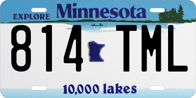 MN license plate 814TML