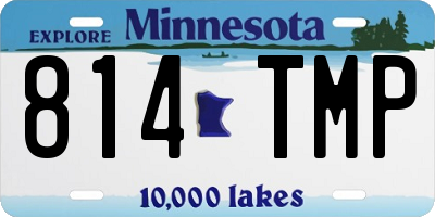 MN license plate 814TMP