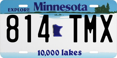 MN license plate 814TMX