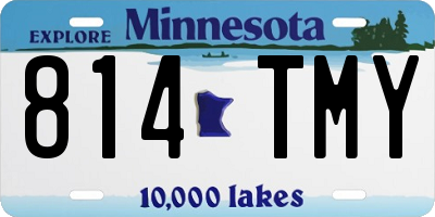 MN license plate 814TMY
