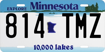 MN license plate 814TMZ