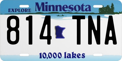 MN license plate 814TNA