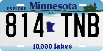 MN license plate 814TNB