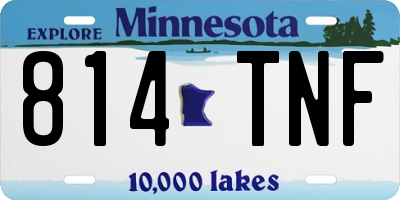 MN license plate 814TNF
