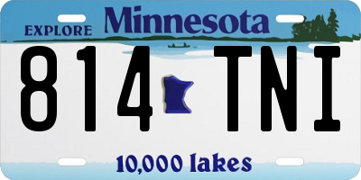 MN license plate 814TNI