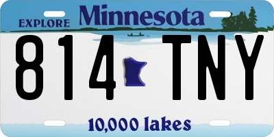 MN license plate 814TNY