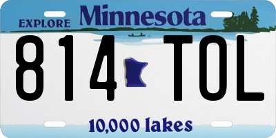 MN license plate 814TOL