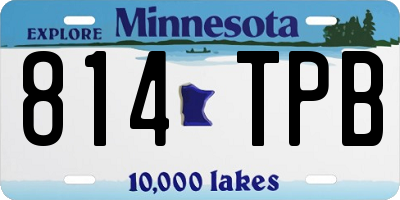 MN license plate 814TPB
