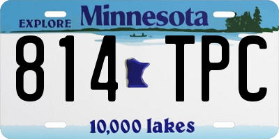 MN license plate 814TPC