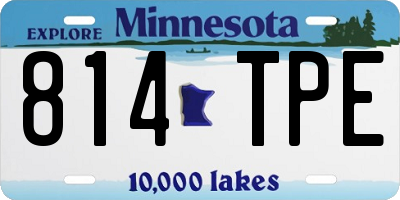 MN license plate 814TPE