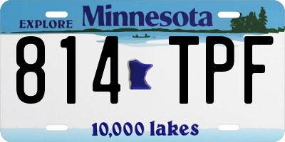 MN license plate 814TPF