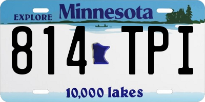MN license plate 814TPI