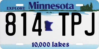 MN license plate 814TPJ