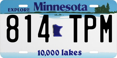 MN license plate 814TPM