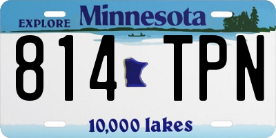 MN license plate 814TPN