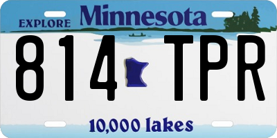 MN license plate 814TPR