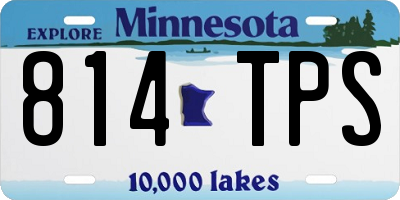 MN license plate 814TPS