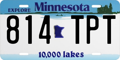 MN license plate 814TPT