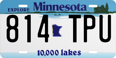 MN license plate 814TPU