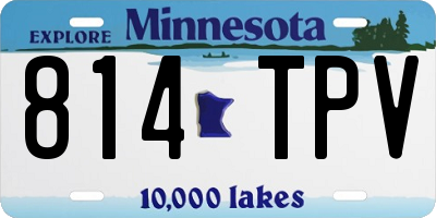 MN license plate 814TPV