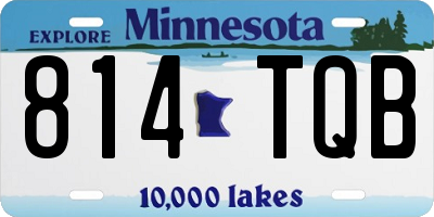MN license plate 814TQB