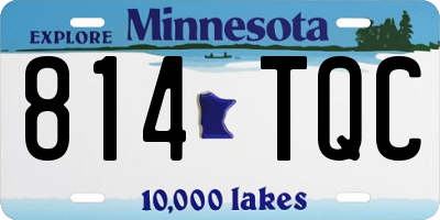 MN license plate 814TQC