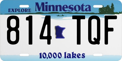 MN license plate 814TQF