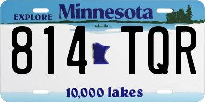 MN license plate 814TQR