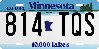 MN license plate 814TQS