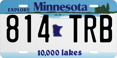 MN license plate 814TRB