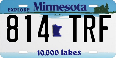MN license plate 814TRF