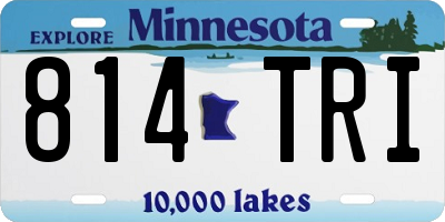 MN license plate 814TRI
