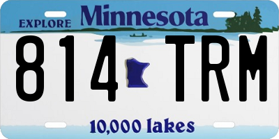 MN license plate 814TRM