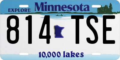 MN license plate 814TSE
