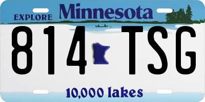 MN license plate 814TSG