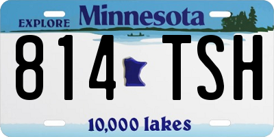 MN license plate 814TSH