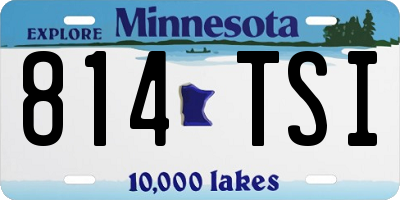 MN license plate 814TSI