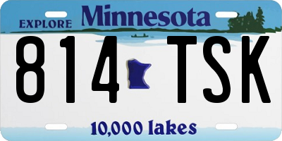 MN license plate 814TSK