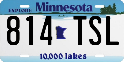 MN license plate 814TSL