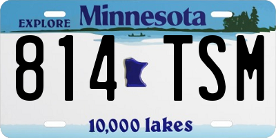 MN license plate 814TSM